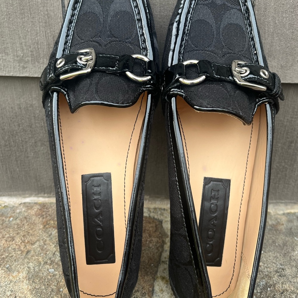 VINTAGE…Coach Black Signature Canvas Horsebit Loafers/NEVER WORN in ORIGINAL BOX - Picture 5 of 17